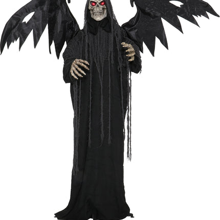 Esqueleto de Halloween con luces, sonido y movimiento, 1,7 m