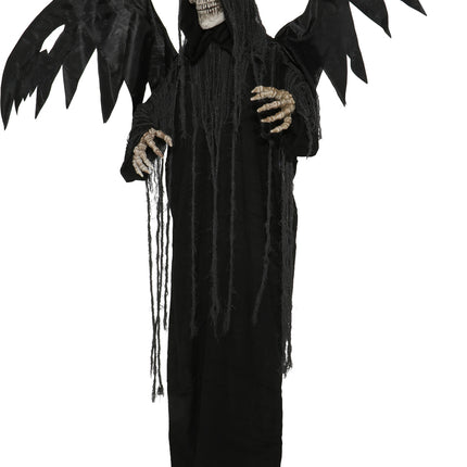 Esqueleto de Halloween con luces, sonido y movimiento, 1,7 m