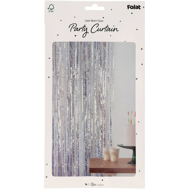 Cortina de puerta plateada 2m