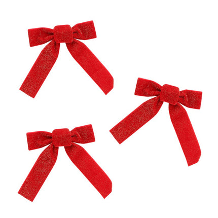Lazo Rojo Terciopelo 16cm 3pcs