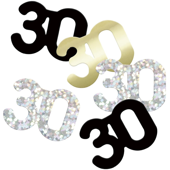 30 Jaar Confetti Zak 14gr van Unique koop je bij Partywinkel