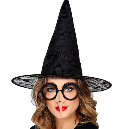 SOMBRERO DE BRUJA CON MURCIÉLAGOS