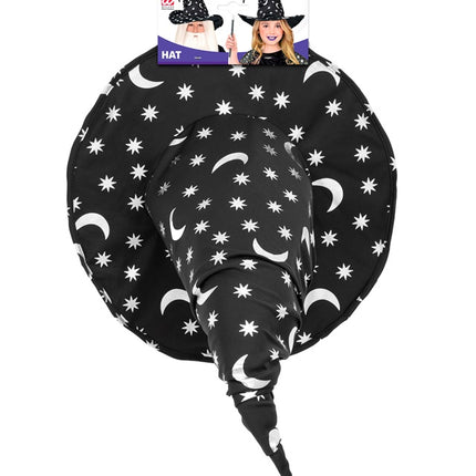 SOMBRERO DE BRUJA/BRUJO CON LUNA Y ESTRELLAS NIÑO