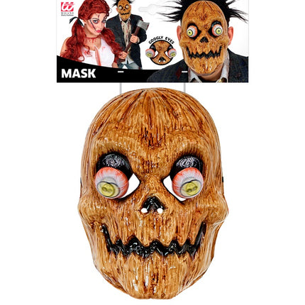 MÁSCARA CON OJOS MÓVILES CALABAZA