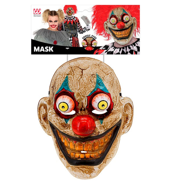 MÁSCARA CON OJOS TAMBALEANTES PAYASO