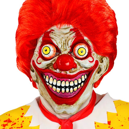 MÁSCARA CON OJOS TAMBALEANTES PAYASO DE TERROR
