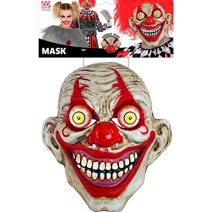 MÁSCARA CON OJOS TAMBALEANTES PAYASO DE TERROR