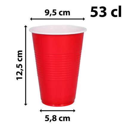Vasos Rojos 53cl 40ud