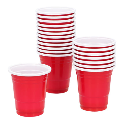Vasos de chupito rojos 6cl 20ud