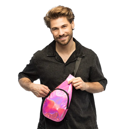 Bolso bandolera Holo rosa (30 x 19 x 4 cm)