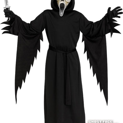 Disfraz de Halloween Negro Niño Cara de Fantasma Envejecido