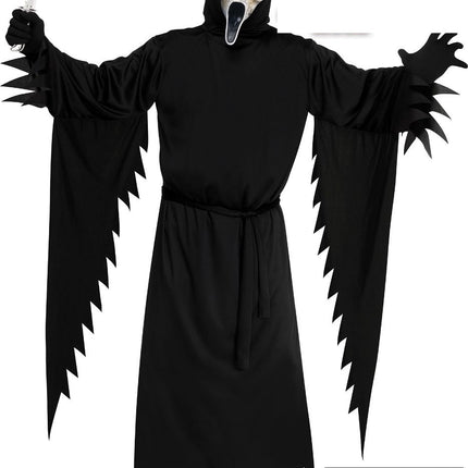 Disfraz de Halloween Cara de Fantasma Negro Envejecido