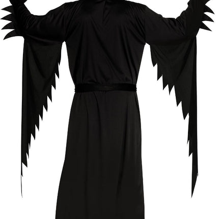 Disfraz de Halloween Cara de Fantasma Negro Envejecido