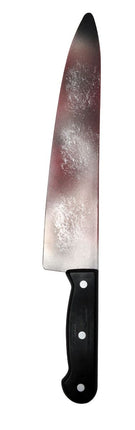 Cuchillo Falso de Halloween Ensangrentado 38cm