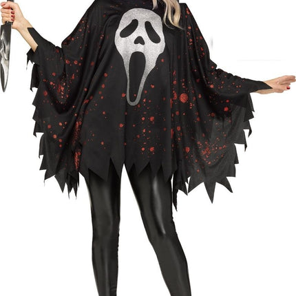 Poncho Cara de Fantasma Licencia Oficial - Uno Talla