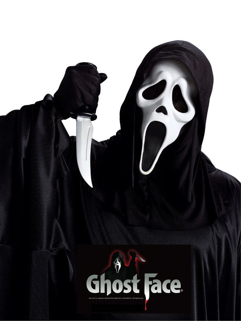 Máscara de Ghostface con cuchillo