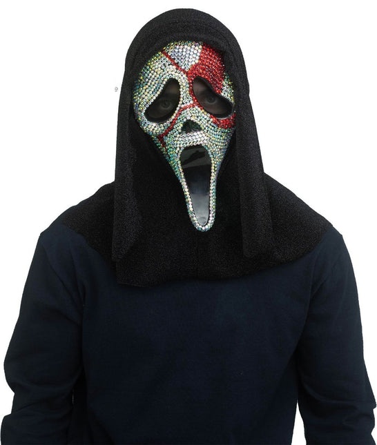 Máscara de Ghostface con diamantes
