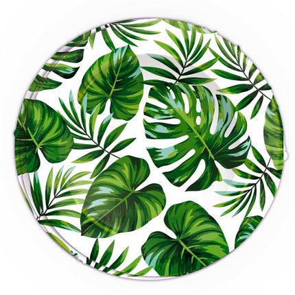 Platos hoja de palma 23cm 6ud