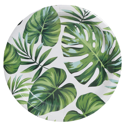 Platos hoja de palma 23cm 6ud