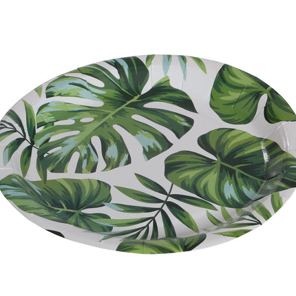 Platos hoja de palma 23cm 6ud