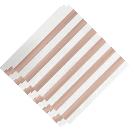 Servilletas Oro Rosa 33cm 12ud