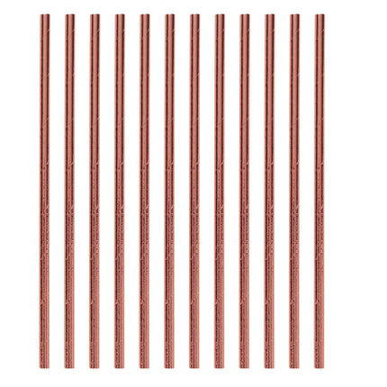 Pajitas Oro Rosa 12uds.