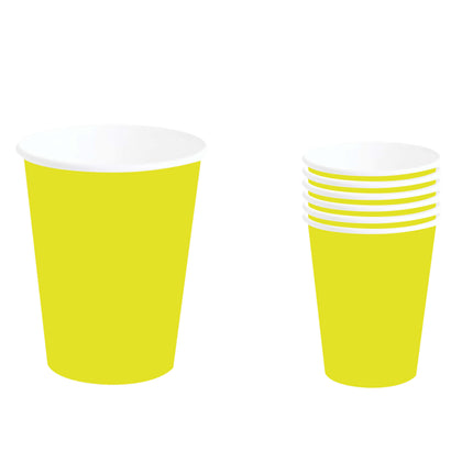 Vasos Amarillos 240ml 6ud