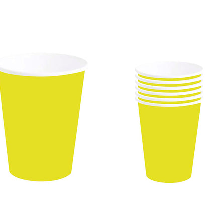 Vasos Amarillos 240ml 6ud