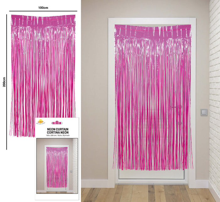 Cortina de puerta fucsia 2m