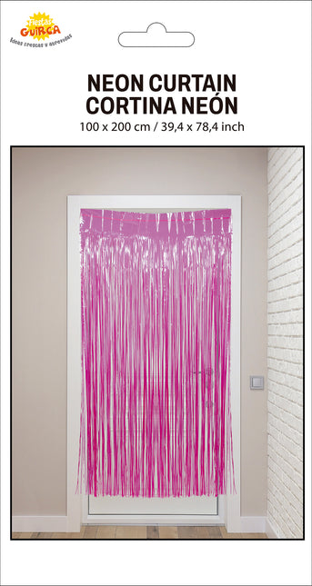 Cortina de puerta fucsia 2m