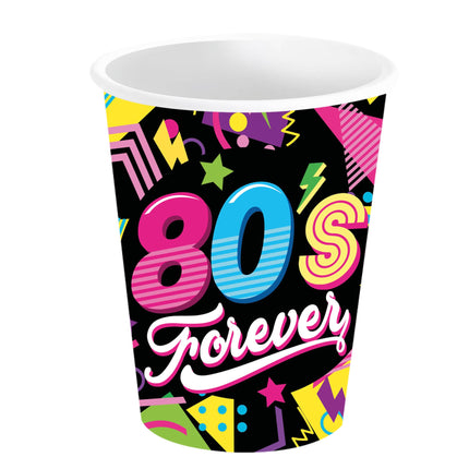 Vasos Neón 80S 240ml 6uds.