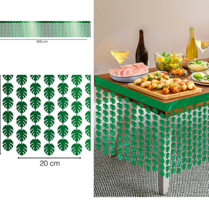 Mantel Hawai Verde Hojas de Palma 4m