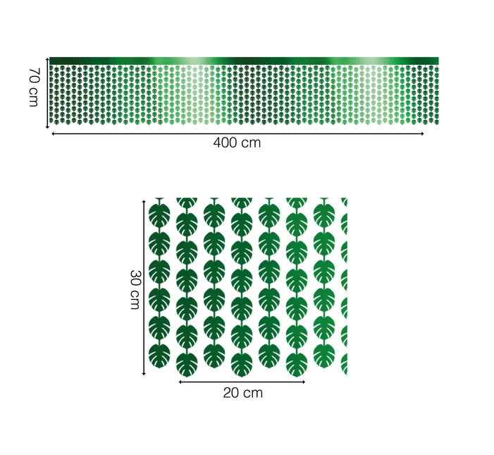 Mantel Hawai Verde Hojas de Palma 4m