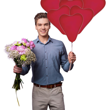 Bolsa de 10 globos corazón