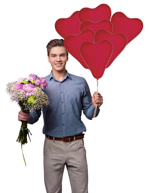 Bolsa de 10 globos corazón