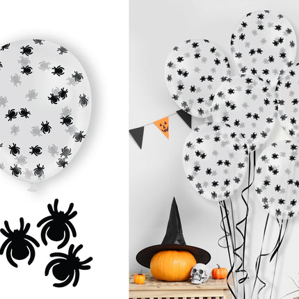 Halloween Confetti Globo Con Arañas 10pcs