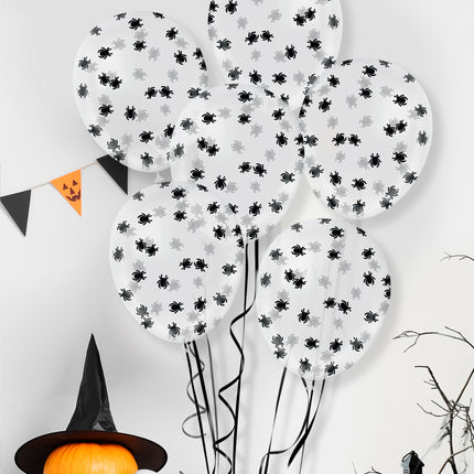 Halloween Confetti Globo Con Arañas 10pcs
