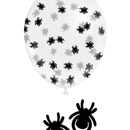 Halloween Confetti Globo Con Arañas 10pcs