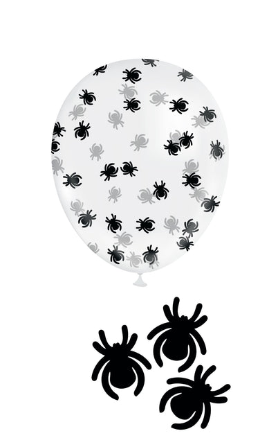 Halloween Confetti Globo Con Arañas 10pcs