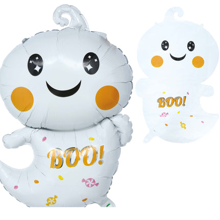 Globo de helio de Halloween, fantasma blanco, sin gas, 75 cm