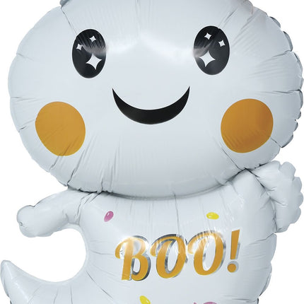 Globo de helio de Halloween, fantasma blanco, sin gas, 75 cm
