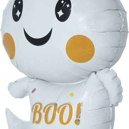 Globo de helio de Halloween, fantasma blanco, sin gas, 75 cm
