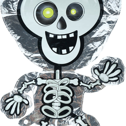 Globo de helio de Halloween con forma de esqueleto, sin gas, 65 cm