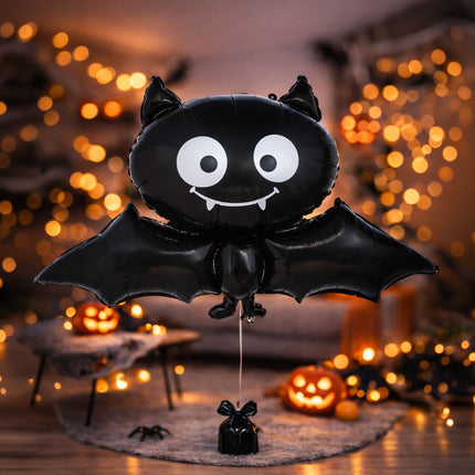 Globo de helio de Halloween con forma de murciélago, sin gas, 75 cm