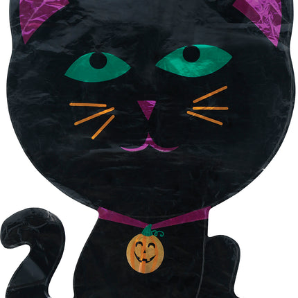 Globo de helio de Halloween con forma de gato, sin gas, 60 cm
