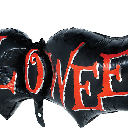 Globo de aluminio de Halloween con forma de murciélago, sin llenar, 1 m