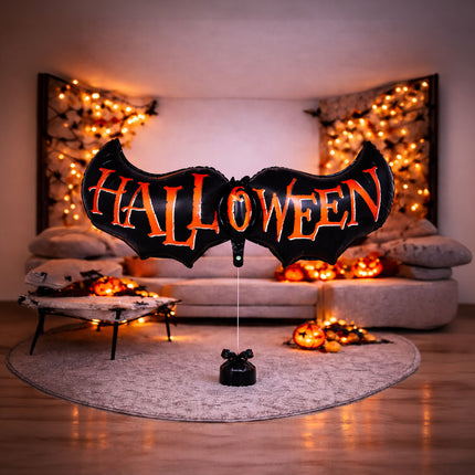 Globo de aluminio de Halloween con forma de murciélago, sin llenar, 1 m