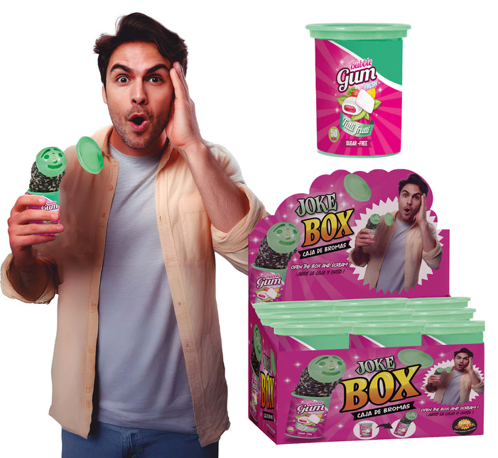 Miedo a masticar plástico, broma