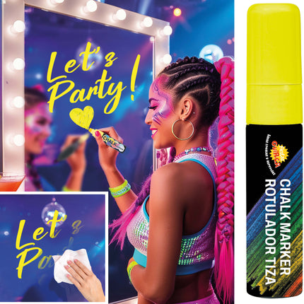 Rotulador de tiza amarillo