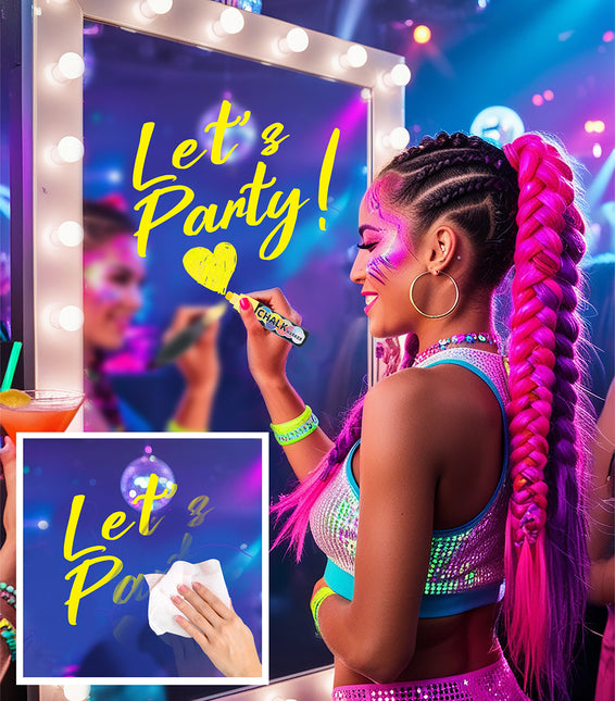 Rotulador de tiza amarillo